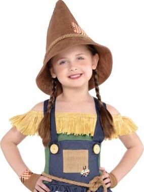 BRAND NEW girl youth the wizard of oz scarecrow halloween costume size S 4-6
